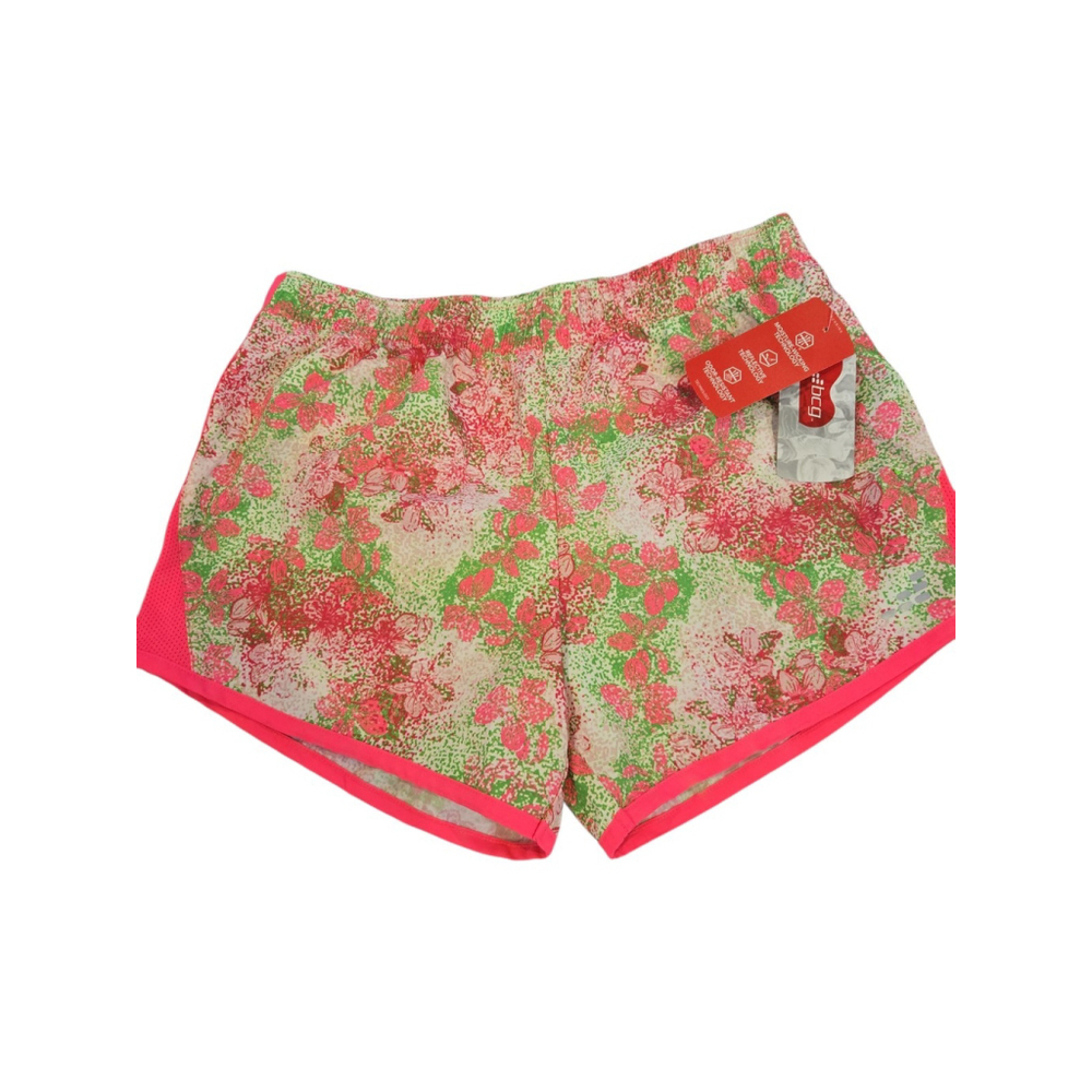 BCG Girls Running Shorts Size L 16 Pink Green White NWT (012)